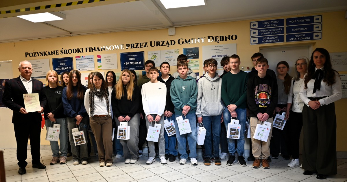 Uczniowie z Sufczyna z wizytą w Urzędzie Gminy Dębno