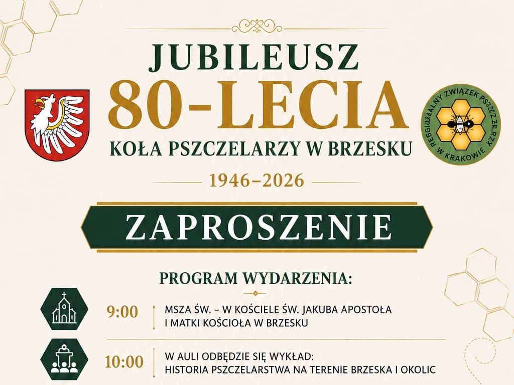 80 lat Koła Pszczelarzy w Brzesku. Jubileuszowe obchody już 30 maja