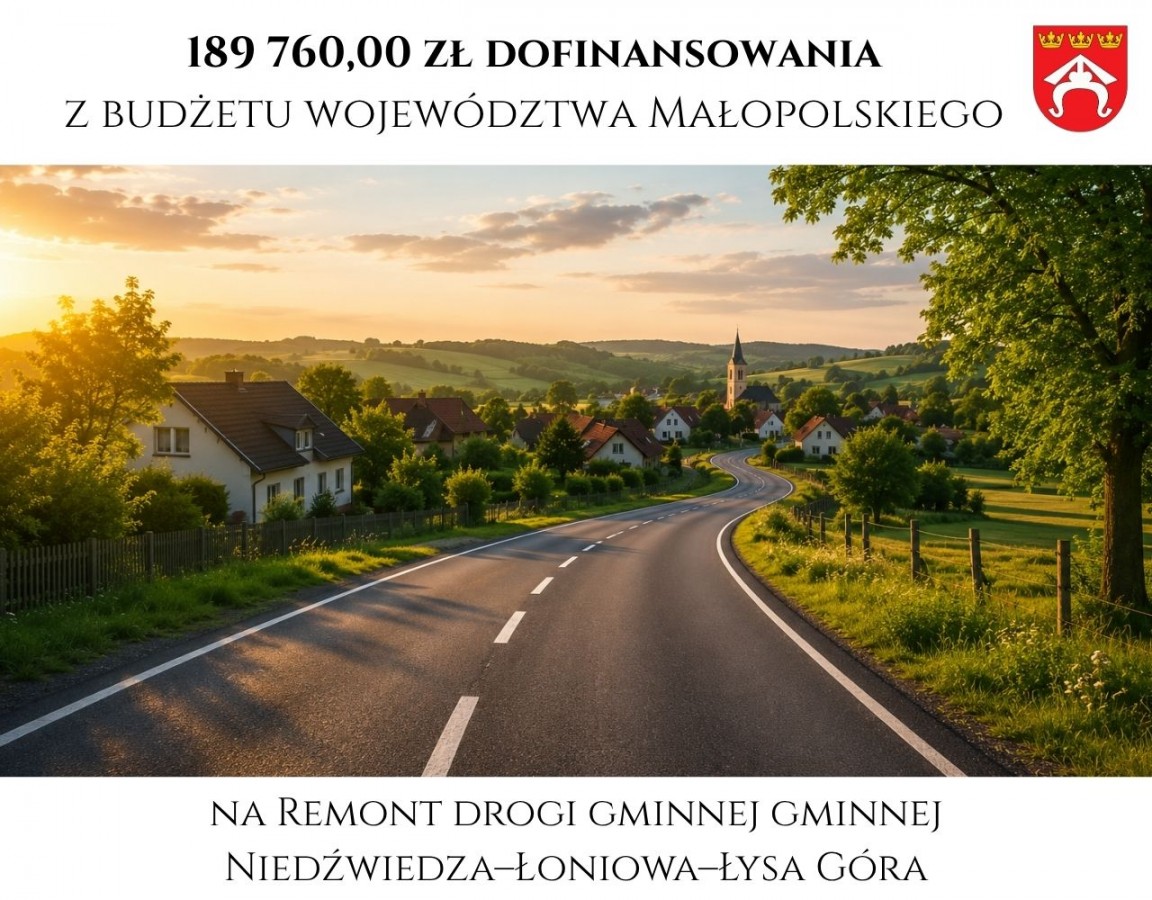 Dofinansowanie dla Gminy Dębno. Środki na dalszy remont drogi Niedźwiedza – Łoniowa – Łysa Góra