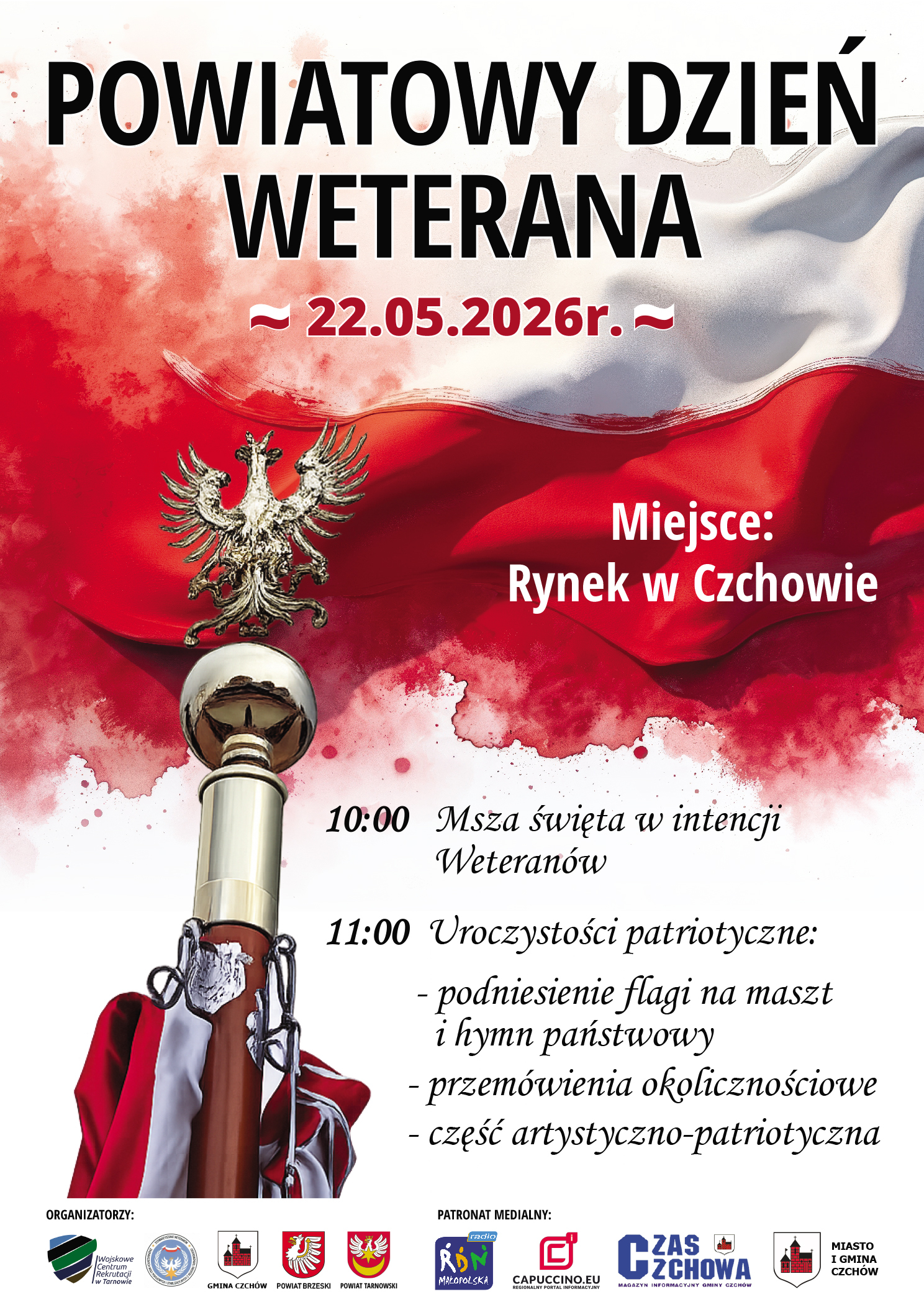 Powiatowy Dzień Weterana 2026. Uroczystości na Rynku w Czchowie / 22 maja 2026 r.