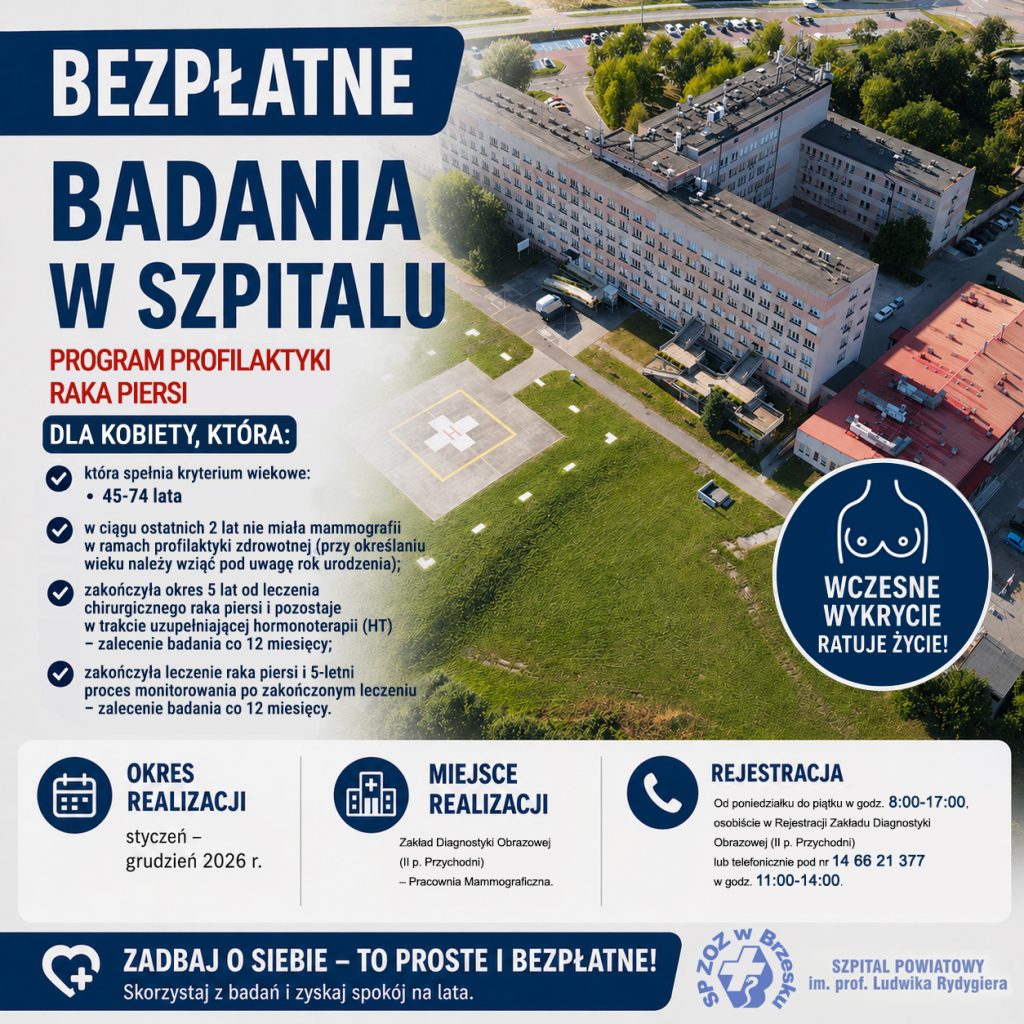Brzesko. Profilaktyka Raka Piersi – bezpłatna mammografia