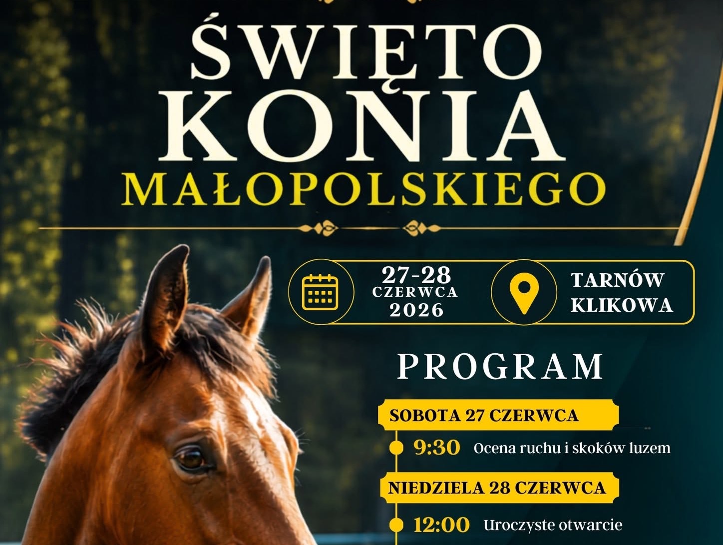 Święto Konia Małopolskiego w Klikowej / 27-28 czerwca 2026 r.