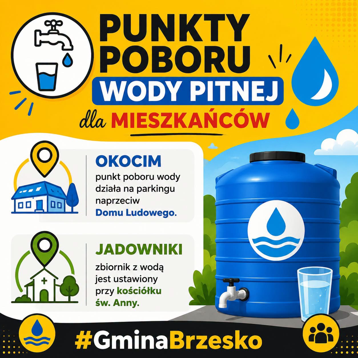 Jadowniki i Okocim. Urząd uruchomił dwa punkty poboru wody