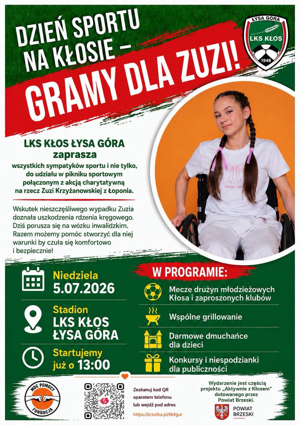 Festyn sportowy dla Zuzi Krzyżanowskiej