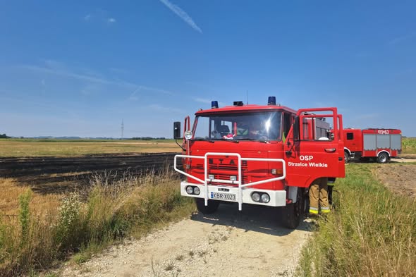Dwa pożary ściernisk jednego dnia. Strażacy interweniowali w Strzelcach Wielkich i Tworkowej