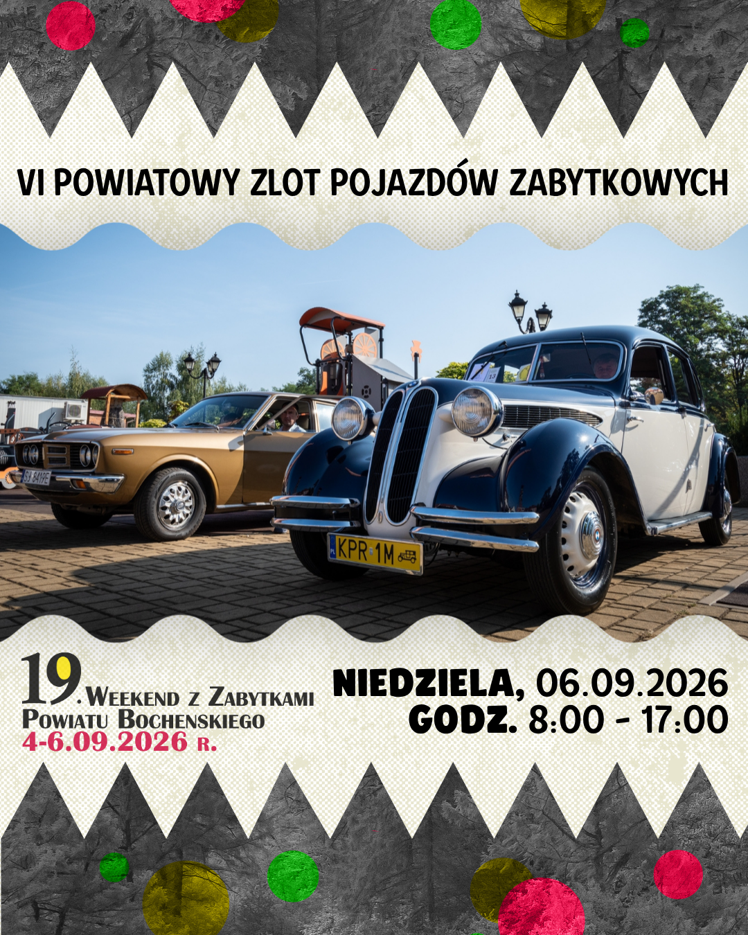 Masz zabytkowy samochód lub motocykl? Dołącz do VI Powiatowego Zlotu Pojazdów Zabytkowych!