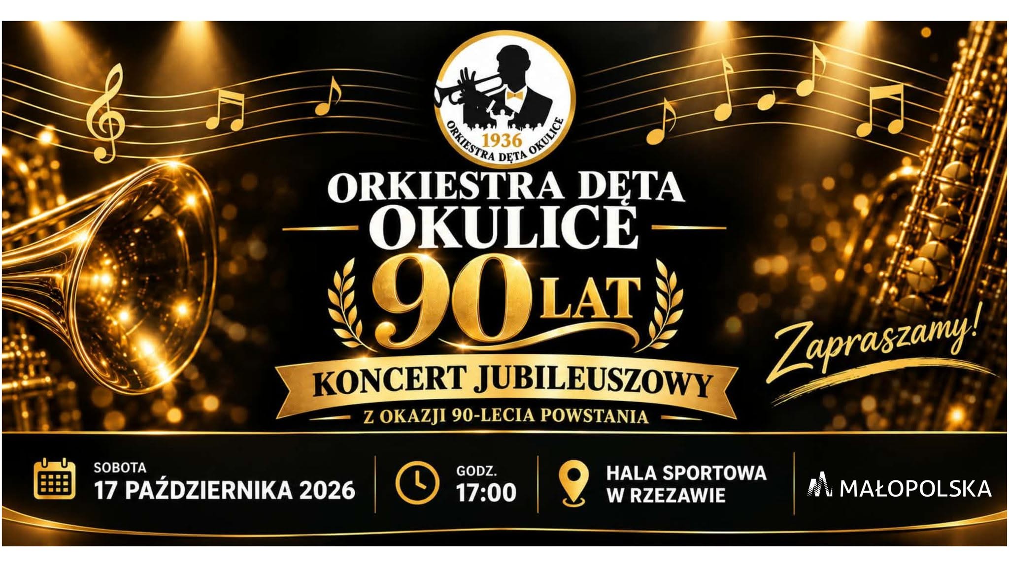 Orkiestra Dęta Okulice świętuje 90-lecie. Jubileuszowy koncert 17 października 2026 r.