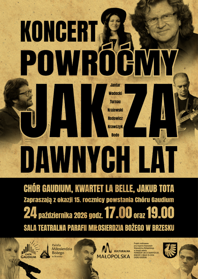 Brzeski chór GAUDIUM świętuje 15-lecie działalności. Koncert 24 października 2026 r.